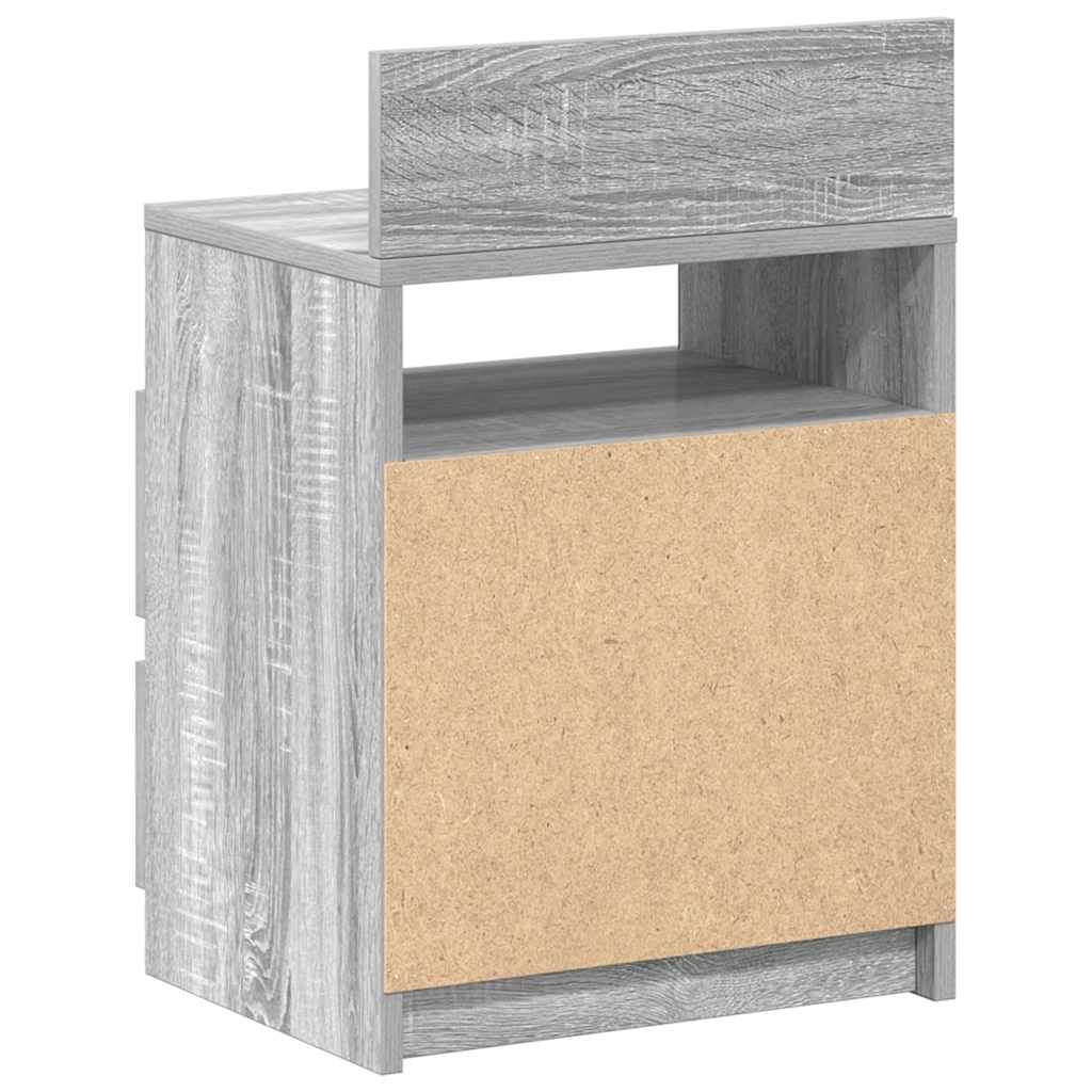 vidaXL Κομοδίνα 2 τεμ. με 2 Συρτάρια Γκρι Sonoma 40x33x60 εκ.