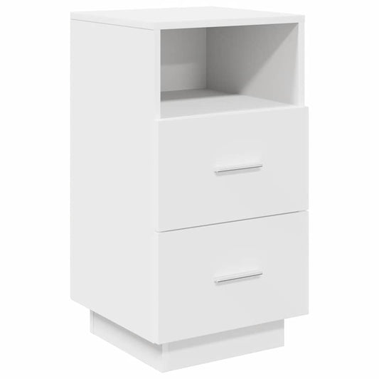 vidaXL Κομοδίνο με 2 συρτάρια Λευκό 36x36x68 cm