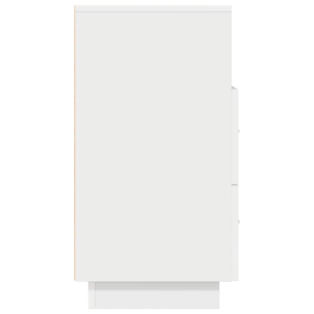 vidaXL Κομοδίνο με 2 συρτάρια Λευκό 36x36x68 cm