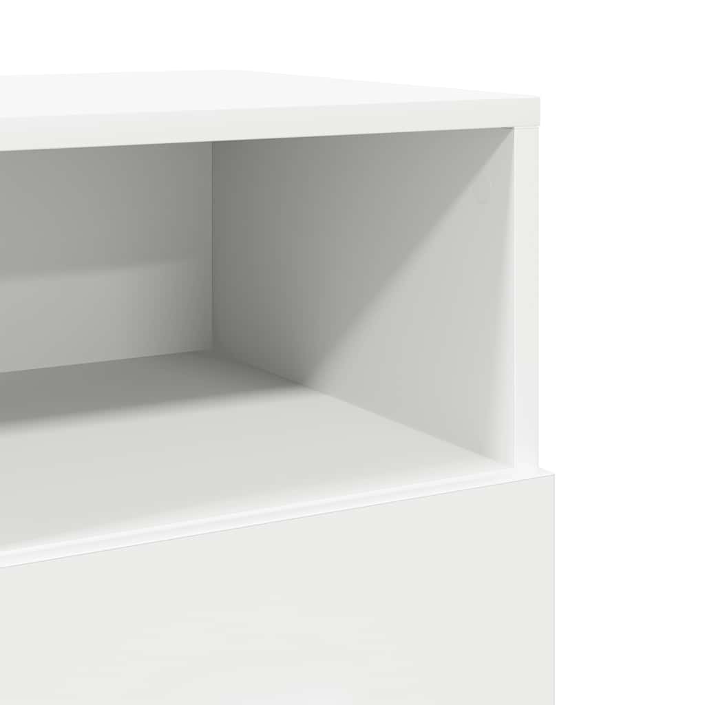 vidaXL Κομοδίνο με 2 συρτάρια Λευκό 36x36x68 cm
