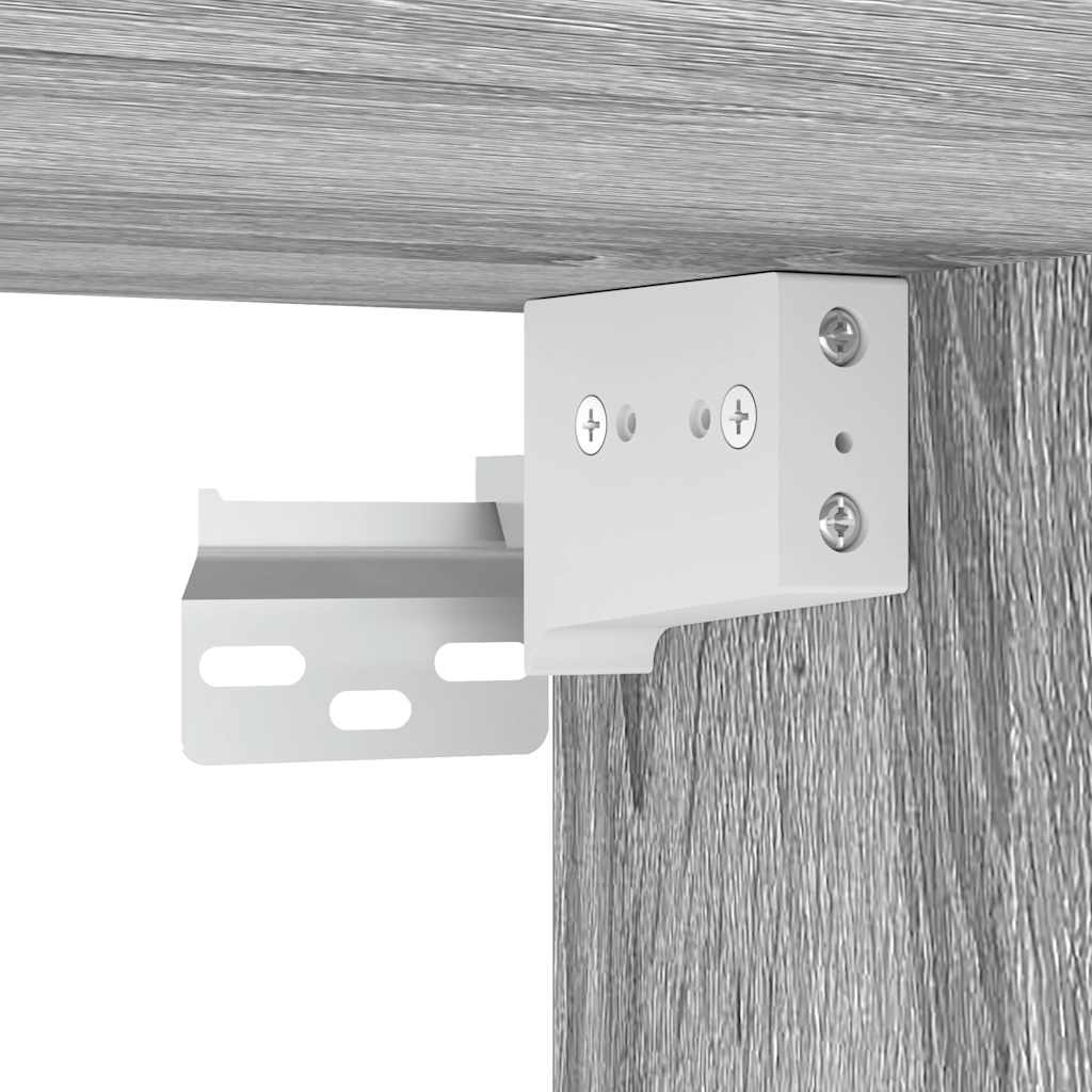 vidaXL Κομοδίνα Επιτοίχια 2 τεμ. Γκρι Sonoma 45x26x28,5 εκ.