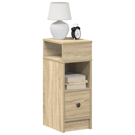 vidaXL Κομοδίνο με συρτάρι Sonoma Δρυς 25x31x66 εκ.