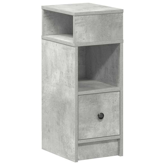 vidaXL Κομοδίνο με συρτάρι Γκρι Σκυροδέματος 25x31x66 εκ.