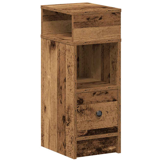 vidaXL Κομοδίνο με Συρτάρι από Παλιό Ξύλο 25x31x66 εκ.