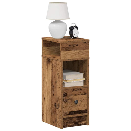 vidaXL Κομοδίνο με Συρτάρι από Παλιό Ξύλο 25x31x66 εκ.