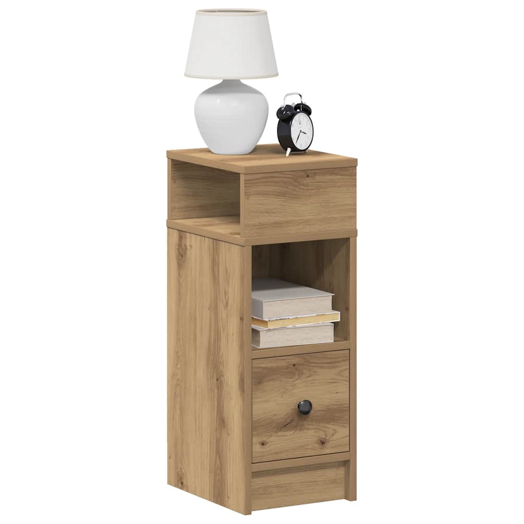 vidaXL Κομοδίνο με Συρτάρι σε Χρώμα Δρυός Artisan 25x31x66 εκ.