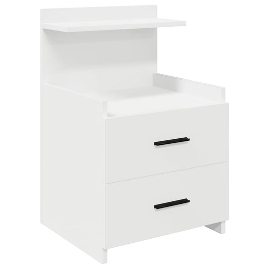 vidaXL Κομοδίνο με 2 Συρτάρια Λευκό 40x36,5x62 εκ.