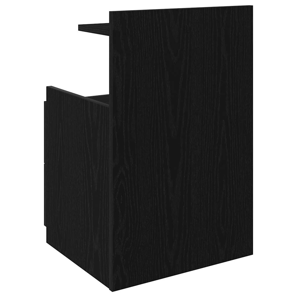 vidaXL Κομοδίνα 2 τεμ. με 2 Συρτάρια Μαύρα 40x36,5x62 εκ.