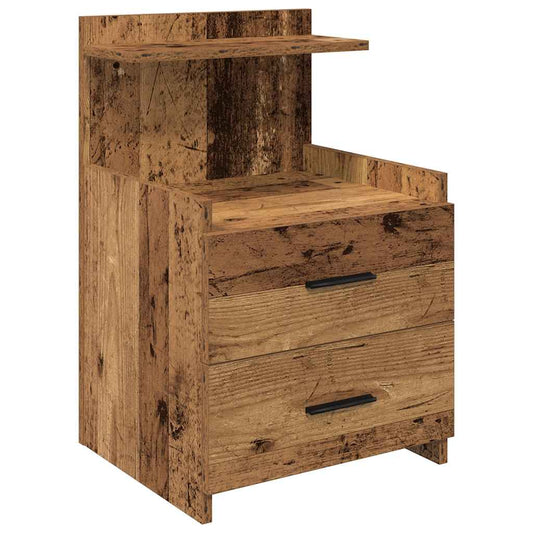 vidaXL Κομοδίνο με 2 Συρτάρια από Παλιό Ξύλο 40x36,5x62 εκ.
