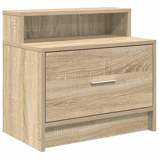 vidaXL Κομοδίνο με συρτάρι Sonoma Δρυς 51x31x47 εκ.
