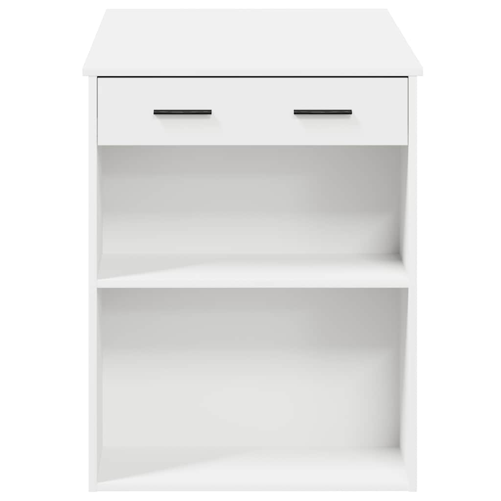 vidaXL Γραφείο με συρτάρι ράφι Λευκό 102x62x77,5cm Κατασκευασμένο ξύλο