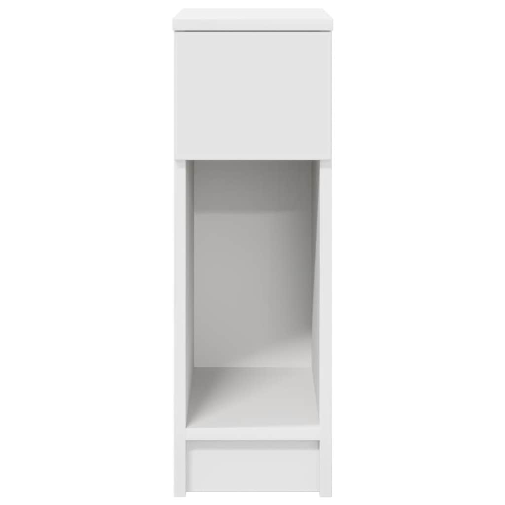 vidaXL Κομοδίνο με συρτάρι Λευκό 20x36x60 cm