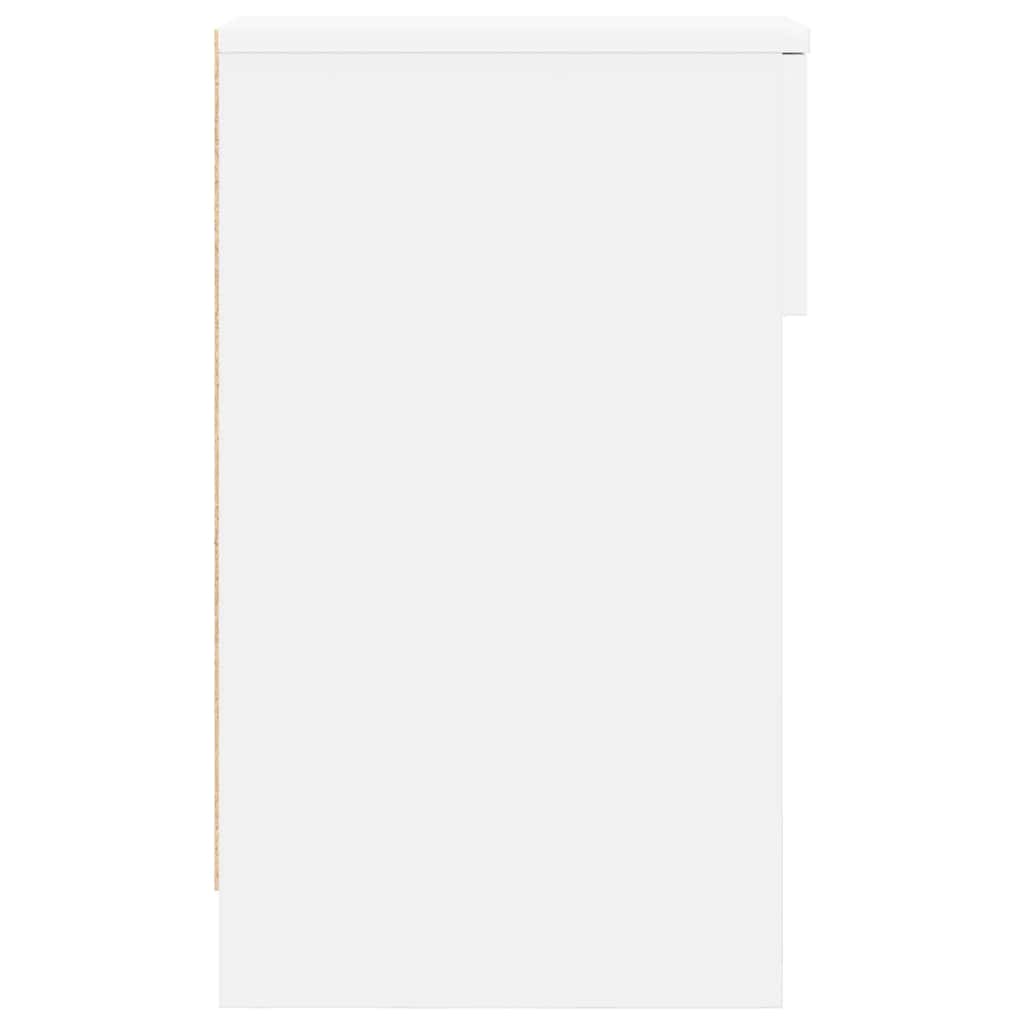 vidaXL Κομοδίνο με συρτάρι Λευκό 20x36x60 cm