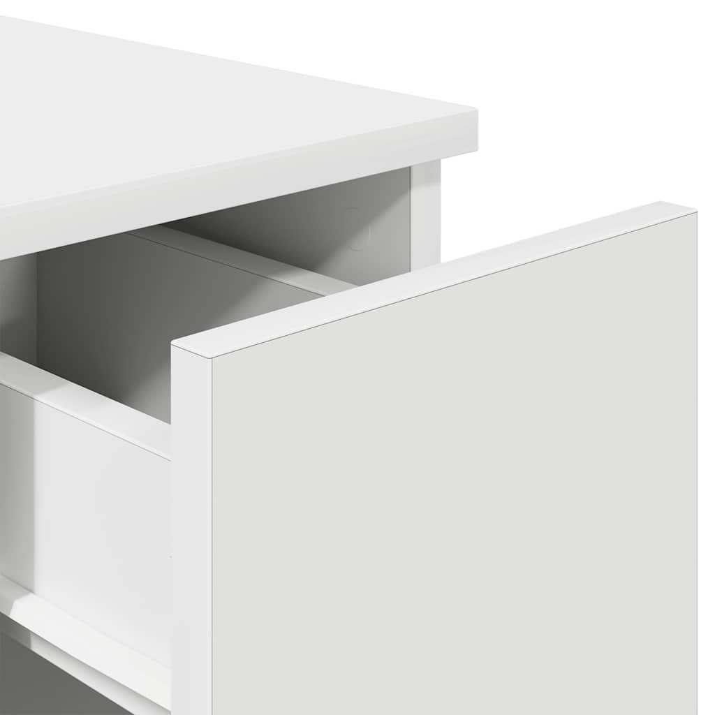 vidaXL Κομοδίνο με συρτάρι Λευκό 20x36x60 cm