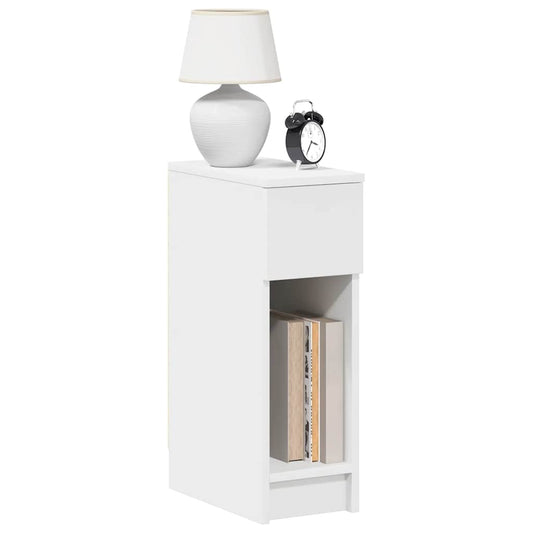 vidaXL Κομοδίνο με συρτάρι Λευκό 20x36x60 cm