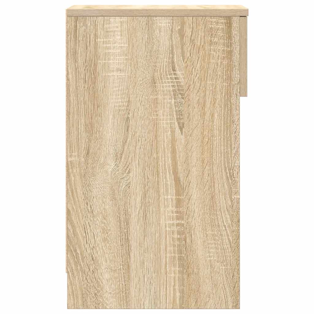 vidaXL Κομοδίνα με συρτάρι 2 τεμ. Sonoma Δρυς 20x36x60 εκ.