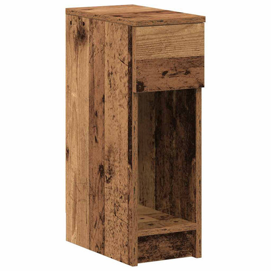 vidaXL Κομοδίνο με συρτάρι Όψη Παλαιού Ξύλου 20x36x60 εκ.
