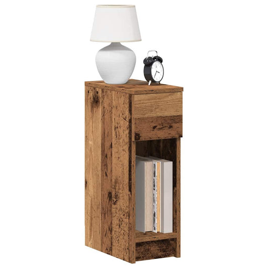 vidaXL Κομοδίνο με συρτάρι Όψη Παλαιού Ξύλου 20x36x60 εκ.