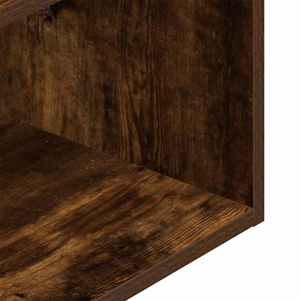 vidaXL Κομοδίνο με συρτάρι Καπνιστή Δρυς 35x34x66,5 εκ.