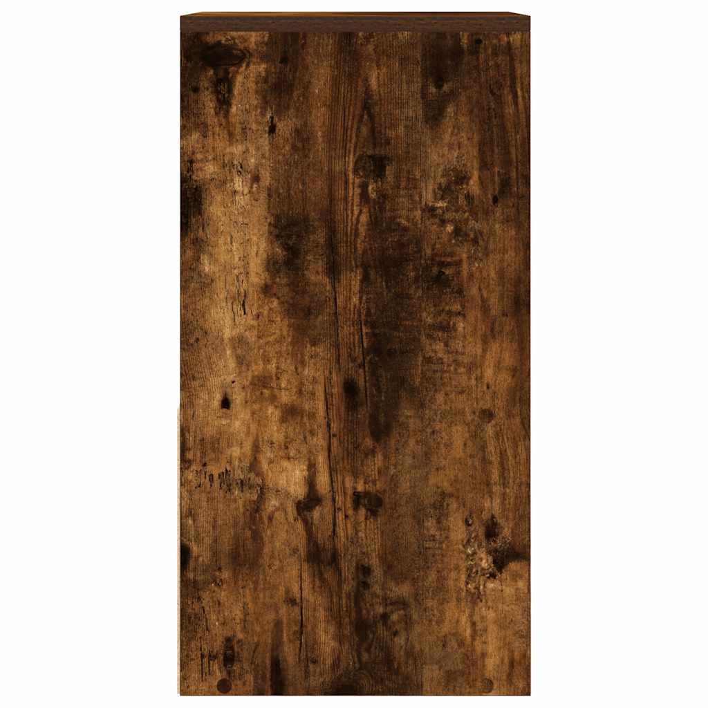 vidaXL Κομοδίνα με συρτάρι 2 τεμάχια Καπνιστή Δρυς 35x34x66,5 εκ.