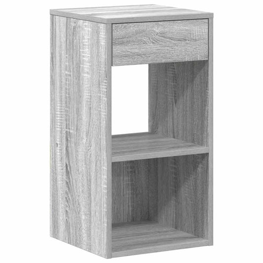 vidaXL Κομοδίνο με συρτάρι Γκρι Sonoma 35x34x66,5 εκ.