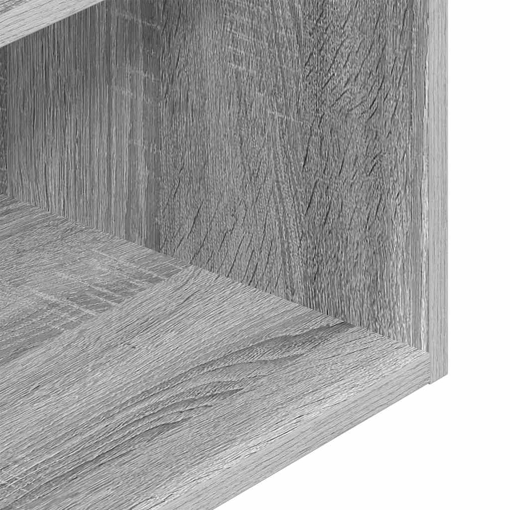 vidaXL Κομοδίνα με συρτάρι 2 τεμάχια Γκρι Sonoma 35x34x66,5 εκ.