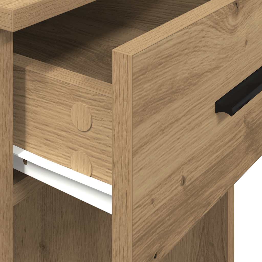 vidaXL Βάση πύργου υπολογιστή με συρτάρι Αρτισιανή Δρυς 35x45x77 εκ.