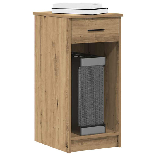 vidaXL Βάση πύργου υπολογιστή με συρτάρι Αρτισιανή Δρυς 35x45x77 εκ.