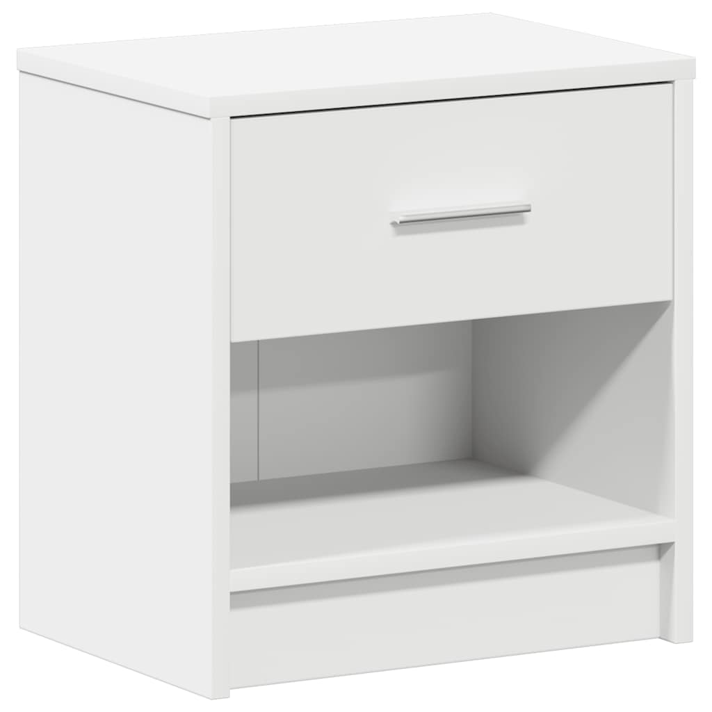vidaXL Κομοδίνο με Συρτάρι Λευκό 39 x 28 x 41 εκ.