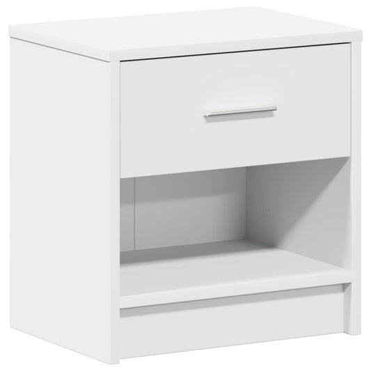 vidaXL Κομοδίνο με Συρτάρι Λευκό 39 x 28 x 41 εκ.