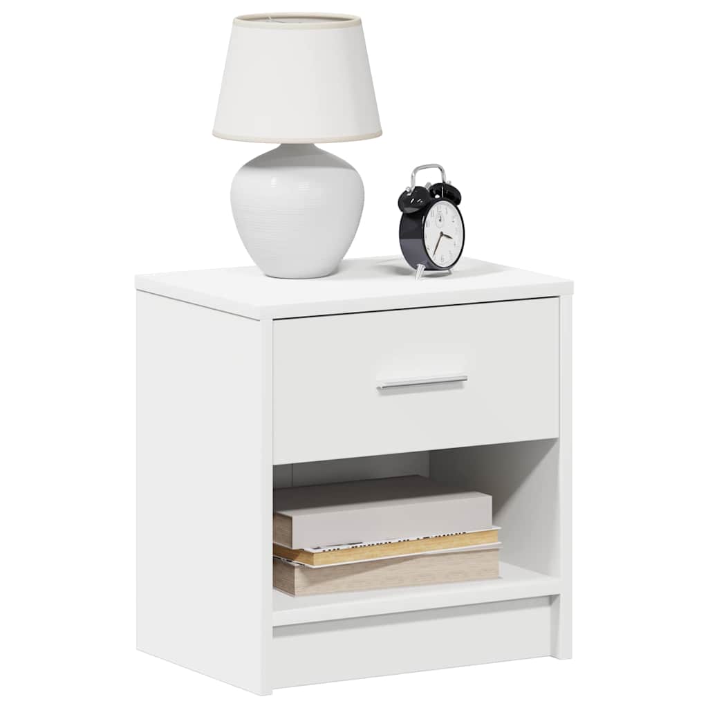 vidaXL Κομοδίνο με Συρτάρι Λευκό 39 x 28 x 41 εκ.