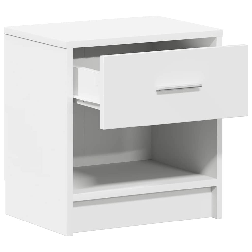 vidaXL Κομοδίνο με Συρτάρι Λευκό 39 x 28 x 41 εκ.