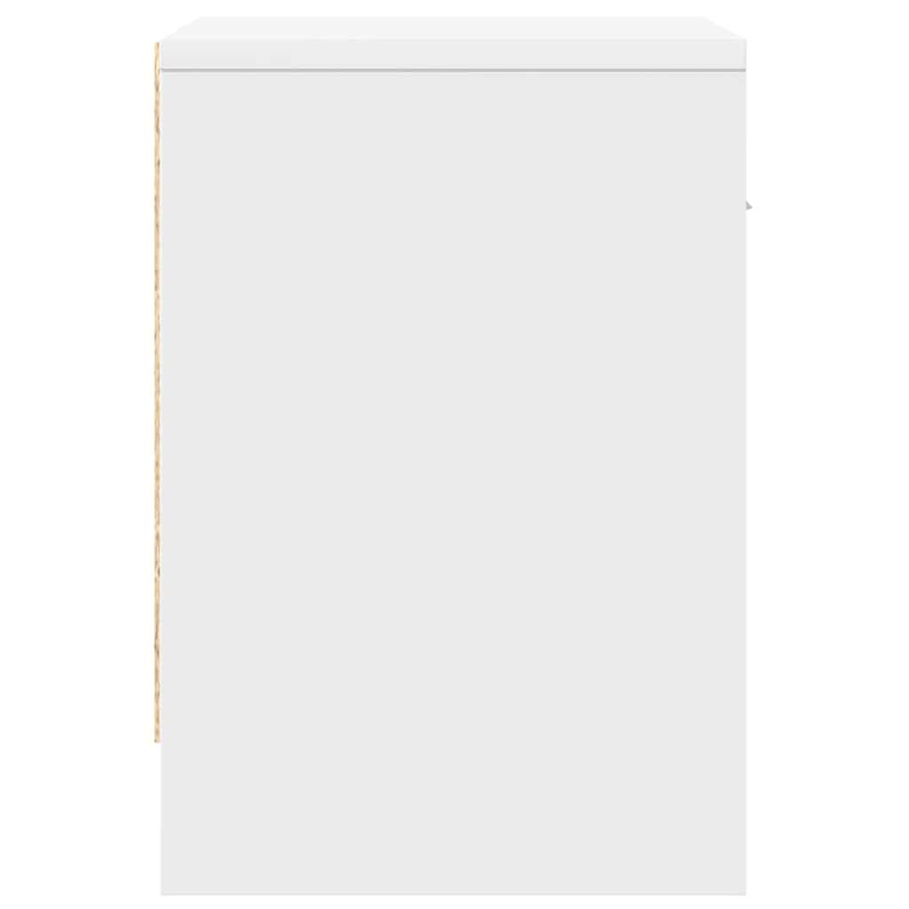 vidaXL Κομοδίνο με Συρτάρι Λευκό 39 x 28 x 41 εκ.