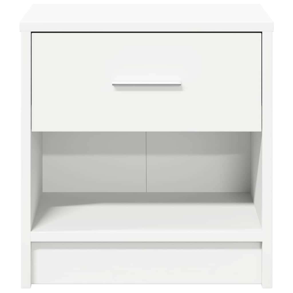 vidaXL Κομοδίνα 2 τεμ. με Συρτάρι Λευκά 39x28x41 εκ.