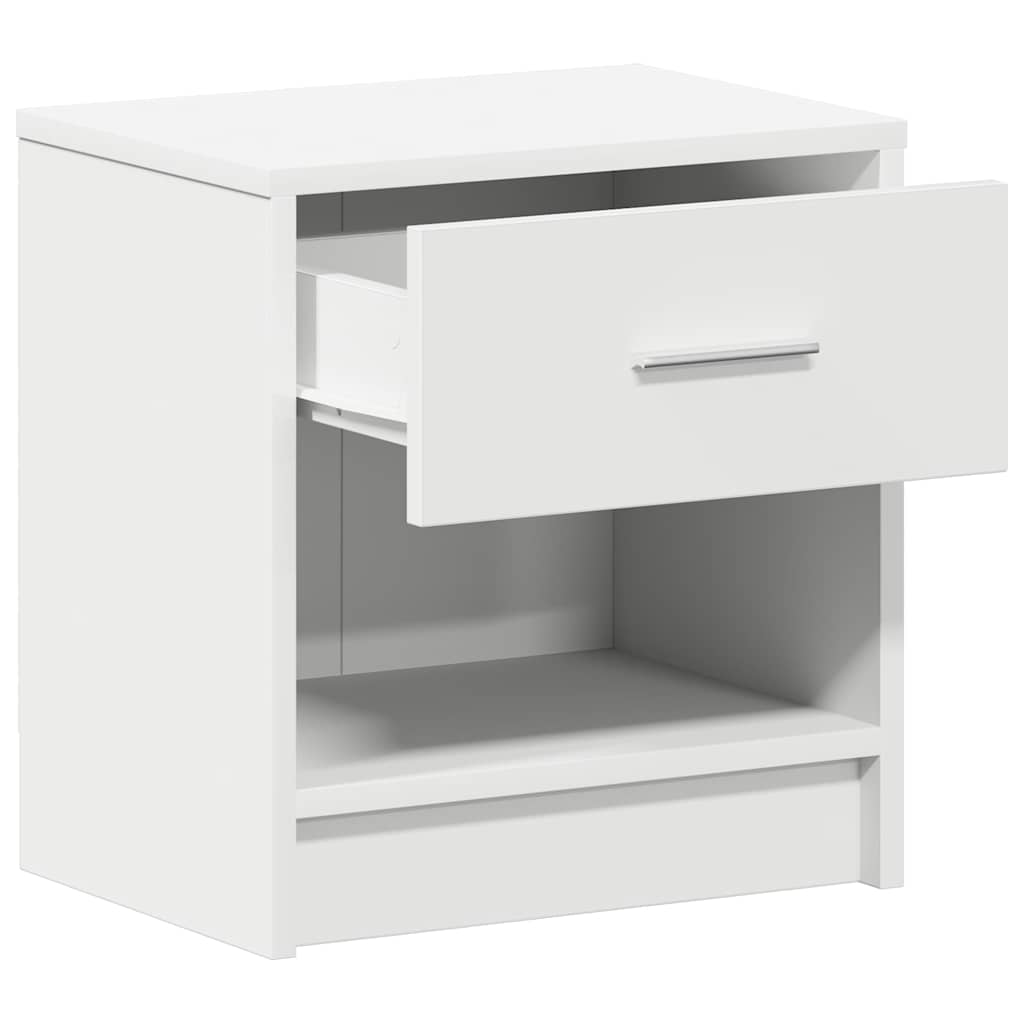 vidaXL Κομοδίνα 2 τεμ. με Συρτάρι Λευκά 39x28x41 εκ.