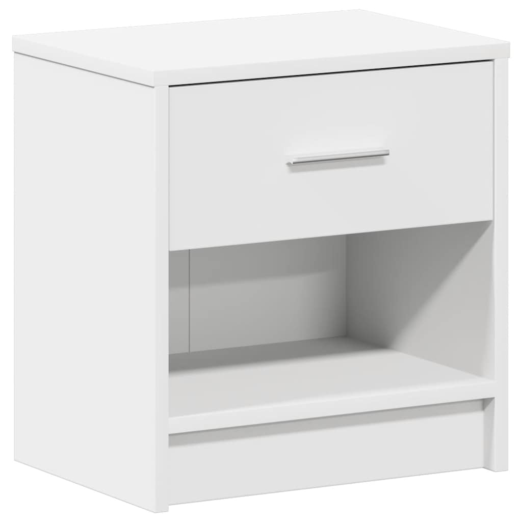 vidaXL Κομοδίνα 2 τεμ. με Συρτάρι Λευκά 39x28x41 εκ.