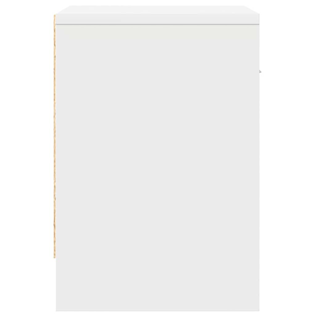 vidaXL Κομοδίνα 2 τεμ. με Συρτάρι Λευκά 39x28x41 εκ.