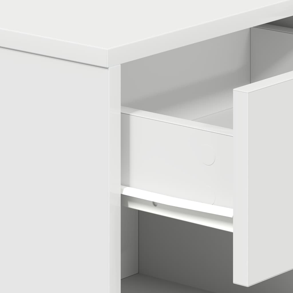 vidaXL Κομοδίνα 2 τεμ. με Συρτάρι Λευκά 39x28x41 εκ.