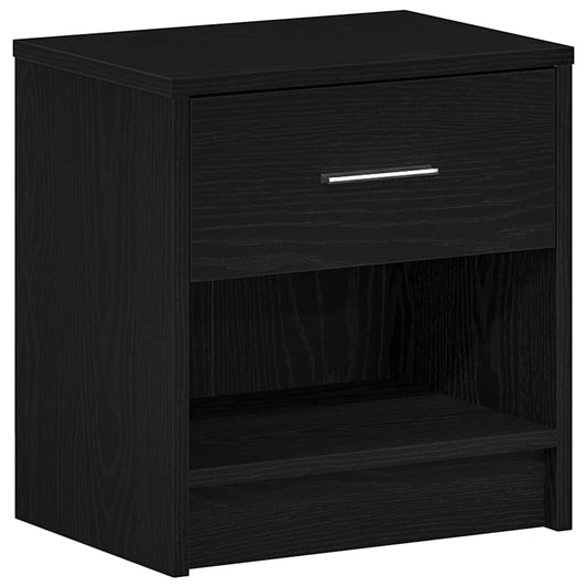 vidaXL Κομοδίνο με Συρτάρι Μαύρο 39 x 28 x 41 εκ.