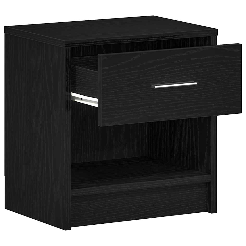 vidaXL Κομοδίνο με Συρτάρι Μαύρο 39 x 28 x 41 εκ.