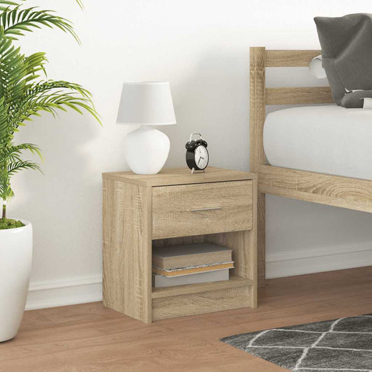 vidaXL Κομοδίνο με Συρτάρι σε Χρώμα Sonoma Δρυς 39 x 28 x 41 εκ.