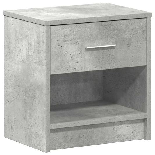 vidaXL Κομοδίνο με Συρτάρι Γκρι Σκυρόδεμα 39 x 28 x 41 εκ.