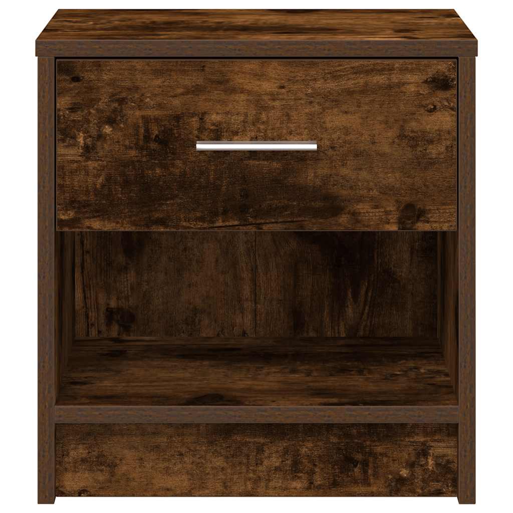 vidaXL Κομοδίνο με Συρτάρι σε Καπνιστή Δρυς 39 x 28 x 41 εκ.