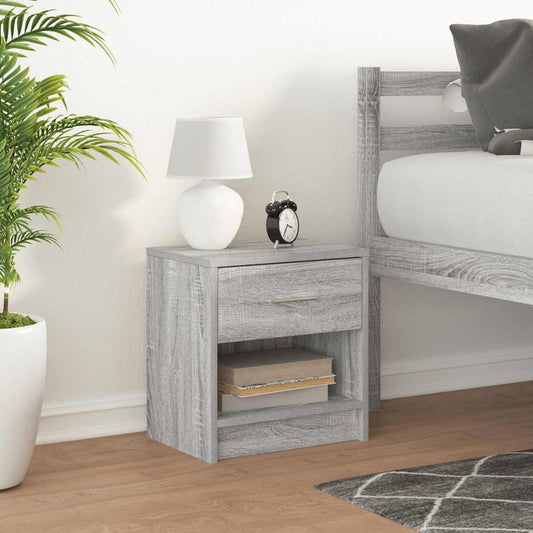 vidaXL Κομοδίνο με Συρτάρι Γκρι Sonoma 39 x 28 x 41 εκ.