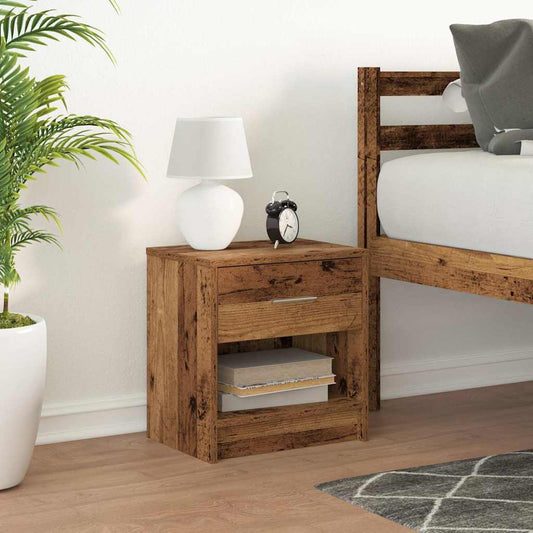 vidaXL Κομοδίνο με Συρτάρι από Παλιό Ξύλο 39 x 28 x 41 εκ.