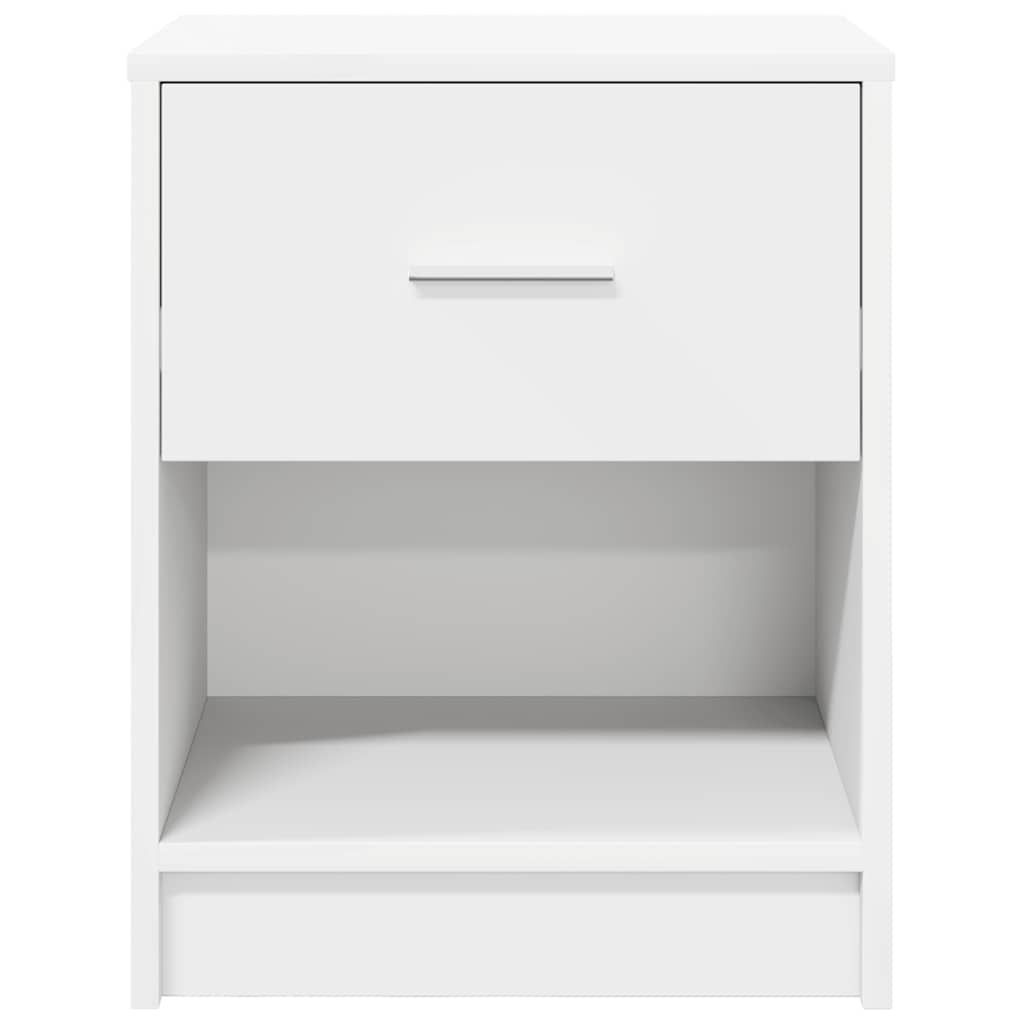 vidaXL Κομοδίνο με Συρτάρι Λευκό 40x34x50 εκ.