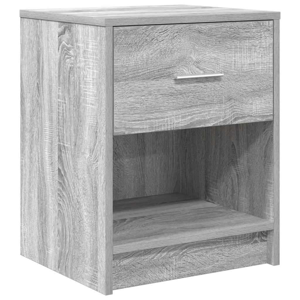 vidaXL Κομοδίνα 2 τεμ. με Συρτάρι Γκρι Sonoma 40x34x50 εκ.