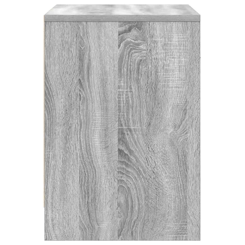 vidaXL Κομοδίνα 2 τεμ. με Συρτάρι Γκρι Sonoma 40x34x50 εκ.