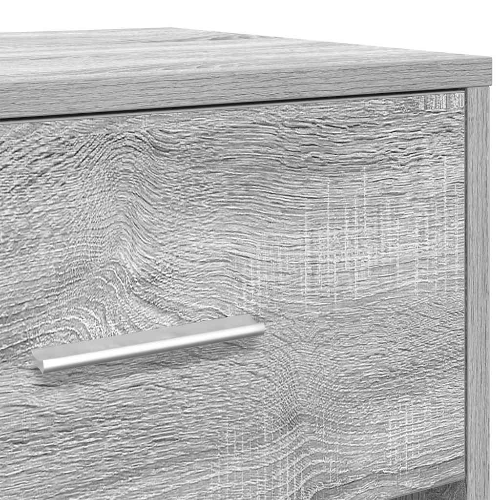 vidaXL Κομοδίνα 2 τεμ. με Συρτάρι Γκρι Sonoma 40x34x50 εκ.
