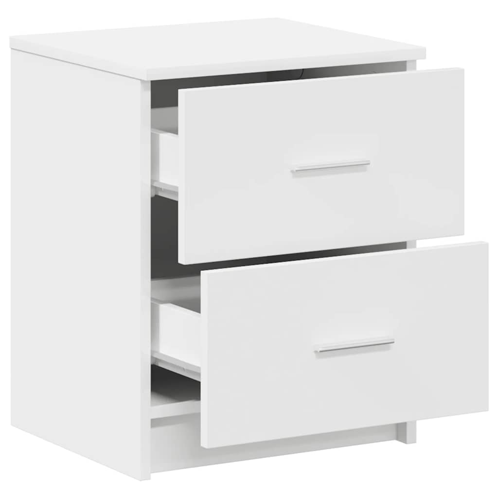 vidaXL Κομοδίνο με 2 Συρτάρια Λευκό 40x36x50 εκ.